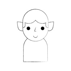 christmas elf avatar character vector illustration design