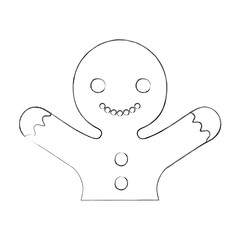 ginger cookie christmas icon vector illustration design