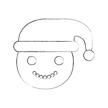 snowman head character isolated icon vector illustration design