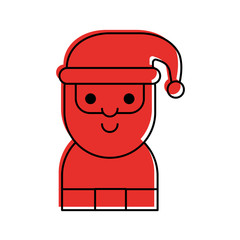 santa claus avatar character vector illustration design