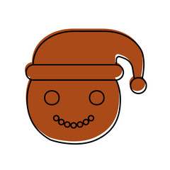 ginger cookie christmas icon vector illustration design