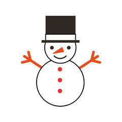 snowman character isolated icon vector illustration design