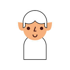 christmas elf avatar character vector illustration design