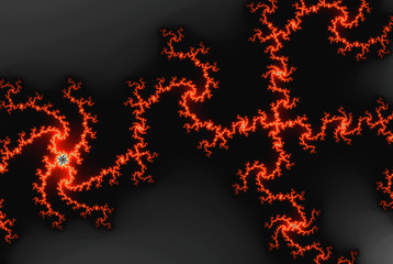 Red fractal lightning