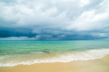 ocean wave and sandy beach