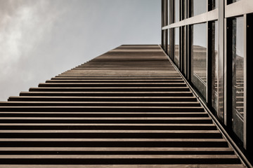 Look upwards at corners on buildings create interesting angles and lines