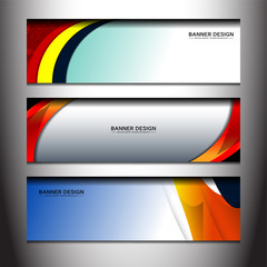 Naklejka premium Abstract banner design background for website headers, vector illustration