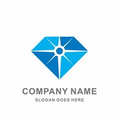Geometric Diamond Crystal Jewelry Fashion Accessories Business Company Stock Vector Logo Design Template 