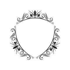 Black classic triangular contour vintage frame