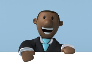 Cartoon businessman - 3D Illustration