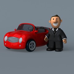 Cartoon businessman - 3D Illustration