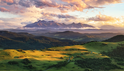 Summer mountain landscape in Slovakia