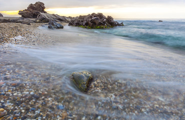 Sunrise at Wilches Beach, Torrox Coast, Malaga