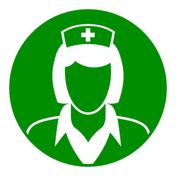 nurse green circle icon