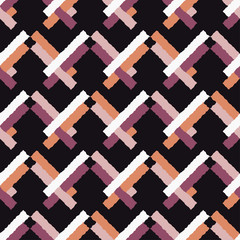 Ethnic boho seamless pattern. Abstract geometric pattern. Retro motif. Textile rapport.