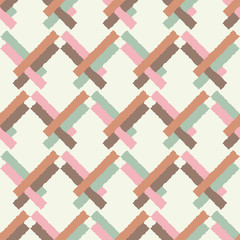 Obraz premium Ethnic boho seamless pattern. Abstract geometric pattern. Retro motif. Textile rapport.