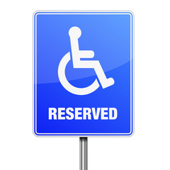 Reserved Parking sign