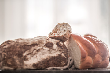 fresh, delicious bread on the table