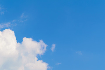 Background of blue sky and white clouds.