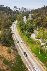 Cars speeding on Cabrillo Freeway