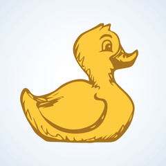 Rubber Ducking. Vector drawing