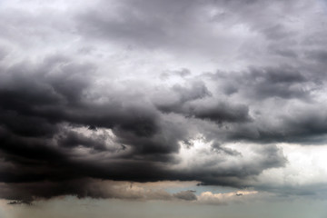 Dark clouds before rain storm. Natural background