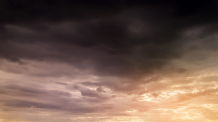 Dark clouds before rain storm. Natural background