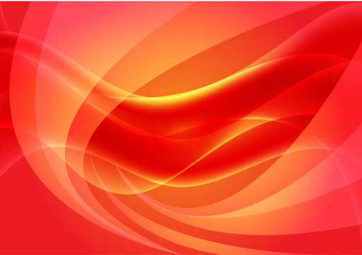 Abstract red hot light wave technology background vector illustration.