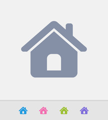 House - Granite Icons. A professional, pixel-perfect icon designed on a 32x32 pixel grid and redesigned on a 16x16 pixel grid for very small sizes.