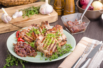 Grilled pork chops