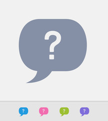 Question Bubble - Granite Icons. A professional, pixel-perfect icon designed on a 32x32 pixel grid and redesigned on a 16x16 pixel grid for very small sizes.