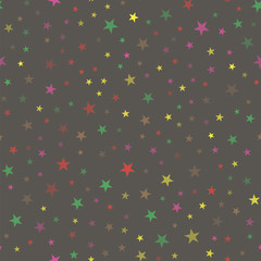 Colored Star Seamless Pattern