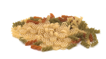 Pasta on a white background