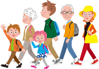 二世帯家族でお出かけ　春　秋　