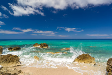 Pefkoulia beach in Lefkada