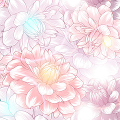 Abstract floral background. Vector flower dahlia. Element for design.