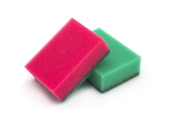 Cleaning Sponge with Soap Sud Isolated