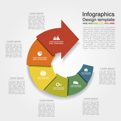 Infographic template. Can be used for workflow layout, diagram, business step options, banner, web design.