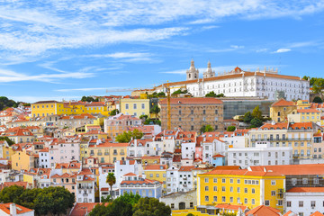 Fototapeta premium Lisbon town skyline at Alfama, Portugal