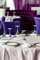 table set for meal