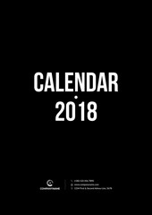 Fototapeta na wymiar CALENDAR 2018. Minimalist Wall Calendar