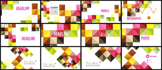 Modern geometric presentation background