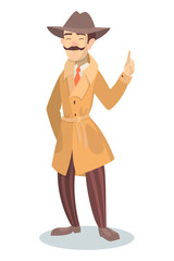 Isolated funny detective