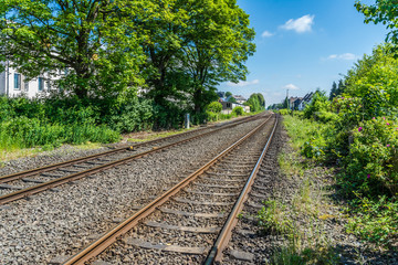 Fototapeta premium Bahnstrecke in Fröndenberg