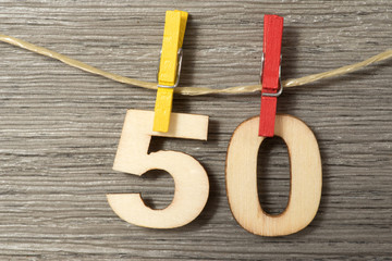 Eine Dekoration zum 50 Geburtstag