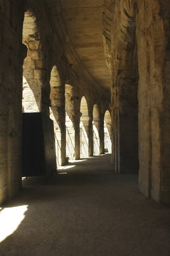 The arches of the Arles Coliseum