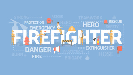 Firefighter concept illustration.