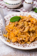 Stewed vegetables with sauce