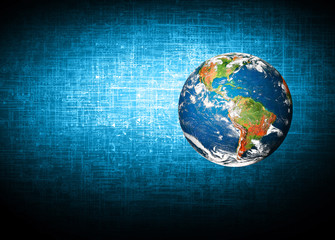 Earth from Space. Best Internet Concept of global business from concepts series. Elements of this image furnished by NASA. 3D illustration