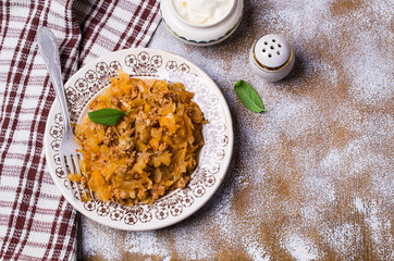 Stewed vegetables with sauce